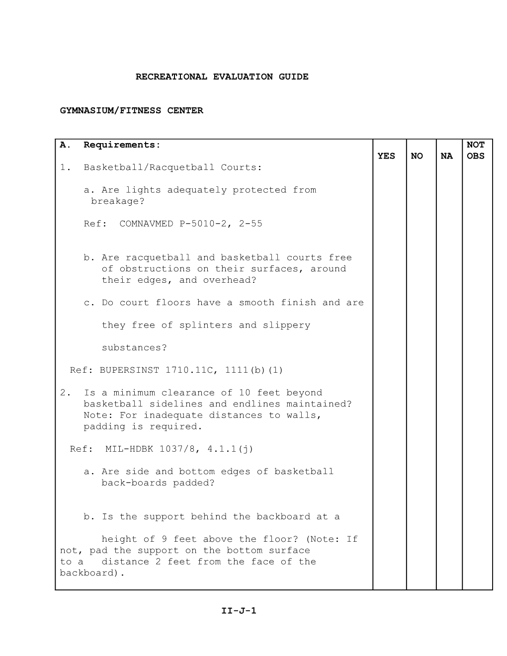 Recreational Evaluation Guide