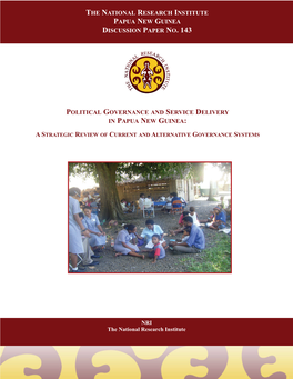 Political Governance and Service Delivery in Papua New Guinea