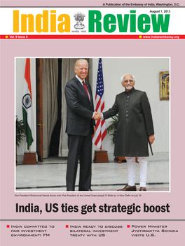 India, US Ties Get Strategic Boost