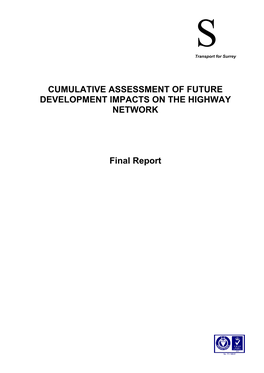 Cumulative Assessment of Future Development Impacts on the Highway Network