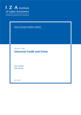 Universal Credit and Crime