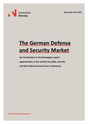 The German Defense and Security Market