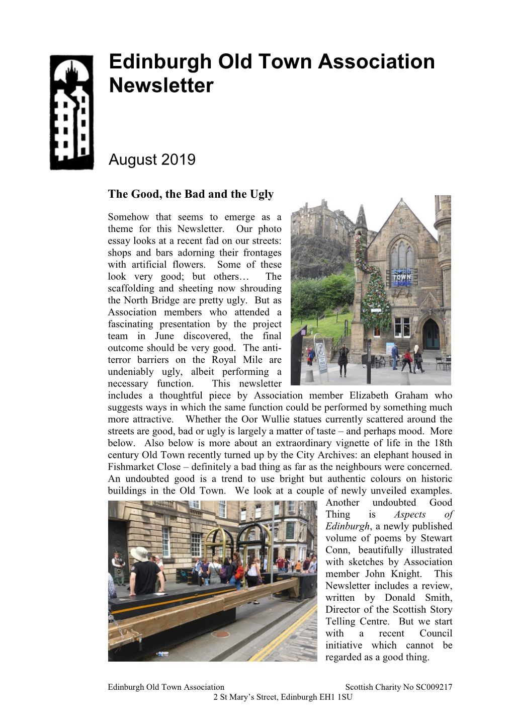 Edinburgh Old Town Association Newsletter