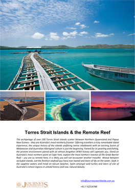 Torres Strait Islands & the Remote Reef