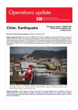 Chile: Earthquake GLIDE EQ-2010-000034-CHL 15 March 2010