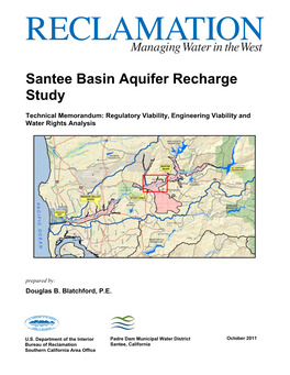 Santee Basin Aquifer Recharge Study, Phase 1