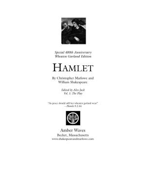 HAMLET by Christopher Marlowe and William Shakespeare