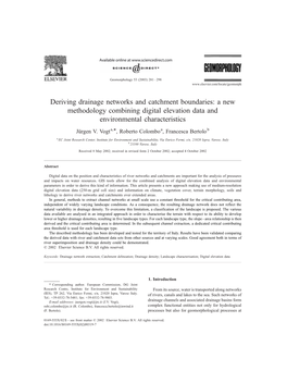 Deriving Drainage Networks and Catchment Boundaries: a New Methodology Combining Digital Elevation Data and Environmental Characteristics