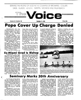 Pope Cover up Charge Denied