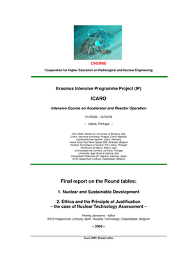 ICARO Final Report on the Round Tables