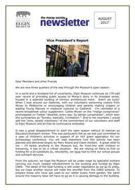 Vice President's Report AUGUST 2017