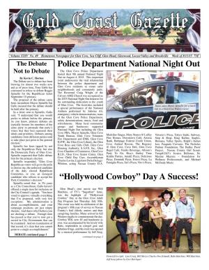 Police Department National Night out “Hollywood Cowboy” Day a Success!