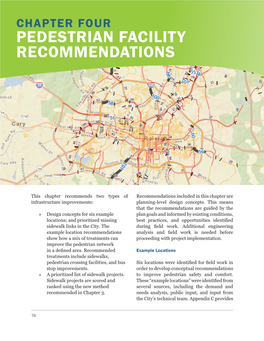 Chapter Four Pedestrian Facility Recommendations