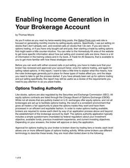 Enabling Income Trading in Your Brokerage Account.Pages