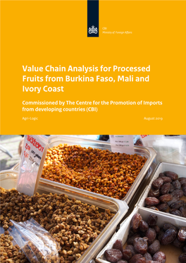 Value Chain Analysis for Processed Fruits from Burkina Faso, Mali and Ivory Coast