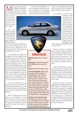 Proton’S Creditors in Mhad Dreams of a Great to Own Cheaper Cars