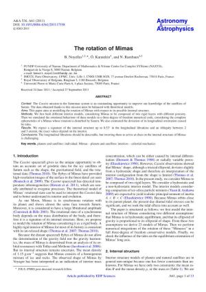 The Rotation of Mimas