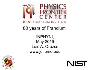 80 Years of Francium