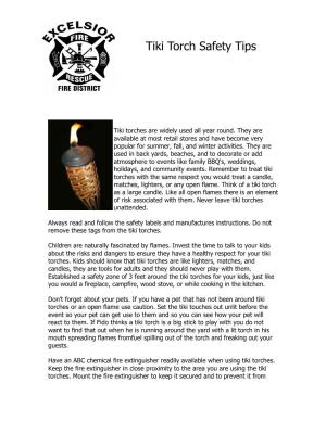 Tiki Torch Safety Tips