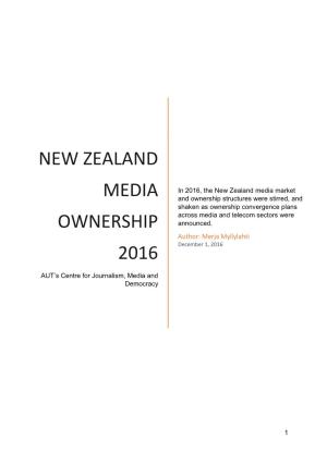New Zealand Media Ownership 2016