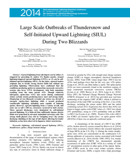 Large Scale Outbreaks of Thundersnow and Self-Initiated Upward Lightning (SIUL) During Two Blizzards