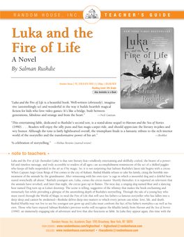 By Salman Rushdie Luka and the Fire of Life