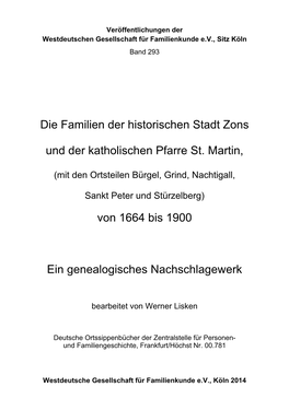 Familienbuch Zons