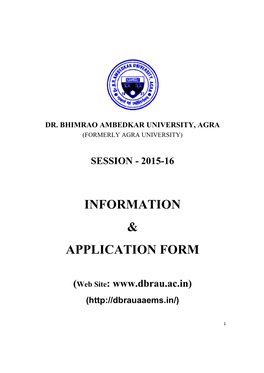 Dr. Bhimrao Ambedkar University, Agra (Formerly Agra University)