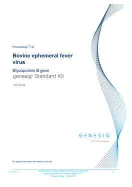 Bovine Ephemeral Fever Virus Genesig Standard