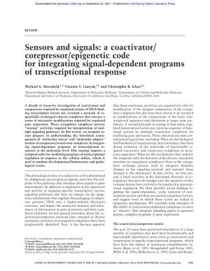 A Coactivator/ Corepressor/Epigenetic Code for Integrating Signal-Dependent Programs of Transcriptional Response