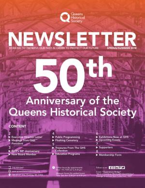 Anniversary of the Queens Historical Society