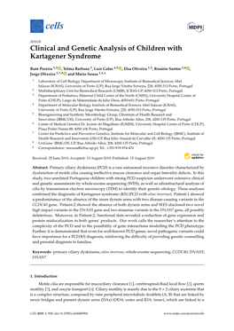 Clinical and Genetic Analysis of Children with Kartagener Syndrome
