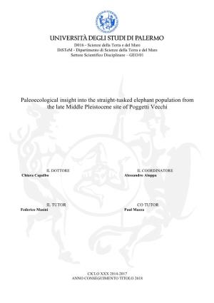 Paleoecological Insight Into the Straight-Tusked Elephant Population from the Late Middle Pleistocene Site of Poggetti Vecchi