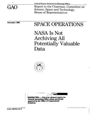 NASA Is Not Archiving All Potentially Valuable Data