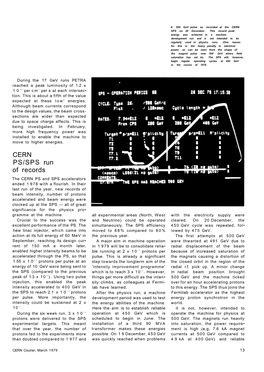 CERN PS/SPS Run of Records the CERN PS and SPS Accelerators Ended 1 978 with a Flourish