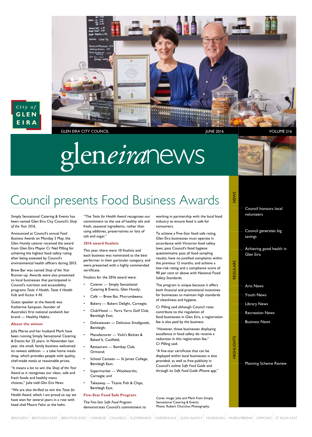 Council Presents Food Business Awards NEWS