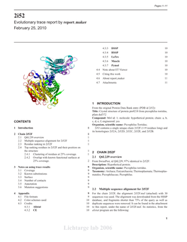 2I52 Lichtarge Lab 2006