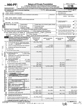 Form 990-PF Or Section 4947(A)(1) Trust Treated As Private Foundation 110- Do Not Enter Social Security Numbers on This Form As It May Be Made Public