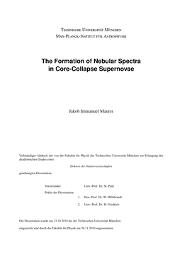 The Formation of Nebular Spectra in Core-Collapse Supernovae