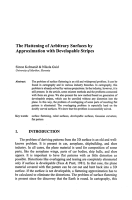 The Flattening of Arbitrary Surfaces by Approximation with Developable Stripes