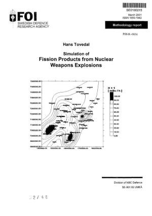 Fission Products from Nuclear Weapons Explosions 2