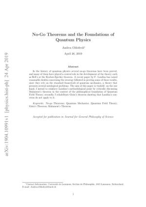 No-Go Theorems and the Foundations of Quantum Physics