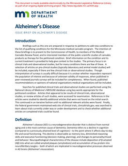 Alzheimer's Disease (AD) (THC-AD) (THC-AD)