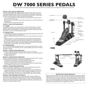 DW 7000 Pedal Manual