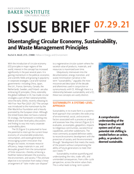 Disentangling Circular Economy, Sustainability, and Waste Management Principles