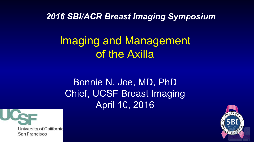 Imaging and Management of the Axilla