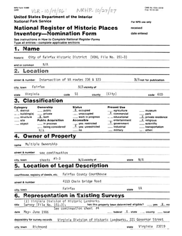 National Register of Historic Places Inventory-Nomination Form 8