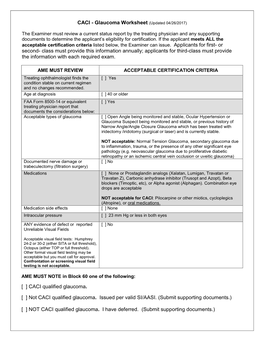 CACI - Glaucoma Worksheet (Updated 04/26/2017)