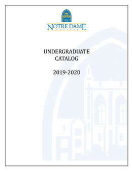 Undergraduate Catalog 2019-2020