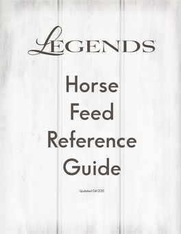 Horse Feed Reference Guide